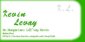 kevin levay business card